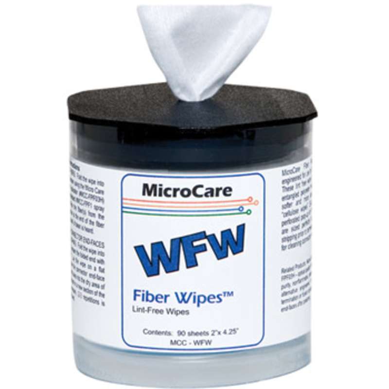 Sticklers™ CleanWipes® Lint-Free Wipes for Fiber and Connector End-Faces, 2 x 4", 90 per Tub